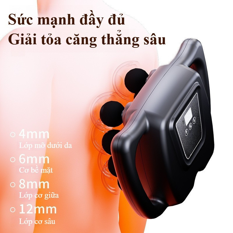 【Súng Mát Xa 16 Đầu】Giải Phóng Căng Thẳng, Massage Tần Số Cao Cho Vùng Cơ Lưng, Chân, Cổ