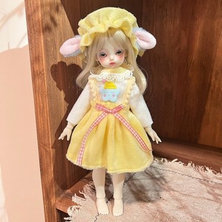 Quần áo búp bê ASDFGER 30cm, Bộ váy công chúa búp bê BJD xinh xắn thông thường, dễ thương với mũ thời trang Phụ kiện búp bê ngọt ngào Quà tặng đồ chơi bé gái