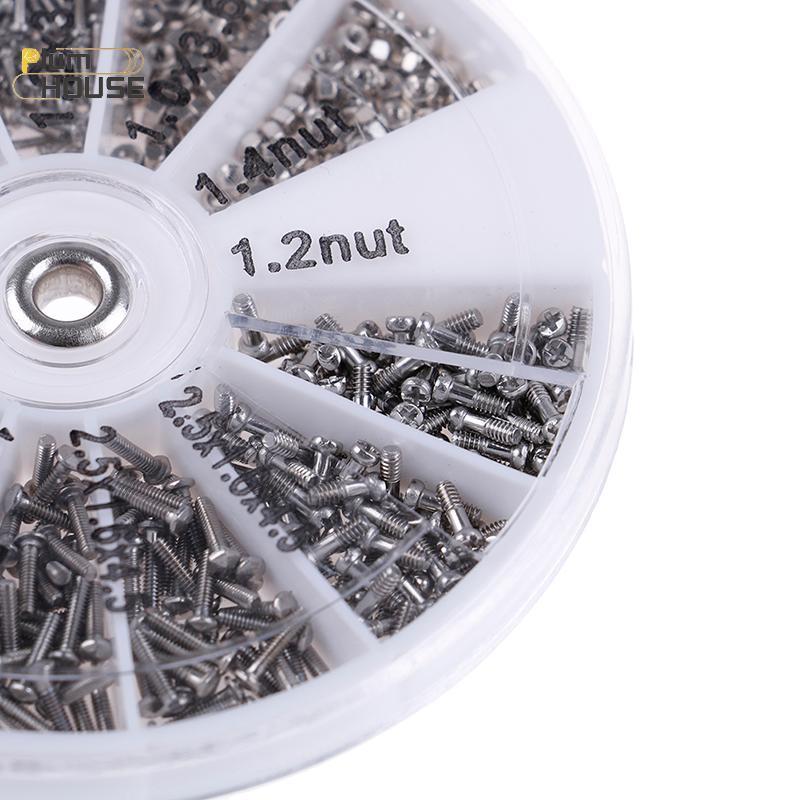PlumHOUSE 600 Chiếc Ốc Vít Nhỏ Đai Ốc + Tua Vít Đồng Hồ Kính Mắt Kính Dụng Cụ Sửa Chữa Mới VN