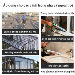 Chất bịt kín silicon trung tính | Kỹ thuật Lớp chống nước Độ bám dính cao Xây dựng Trang trí nội thất Bảo trì phổ thông