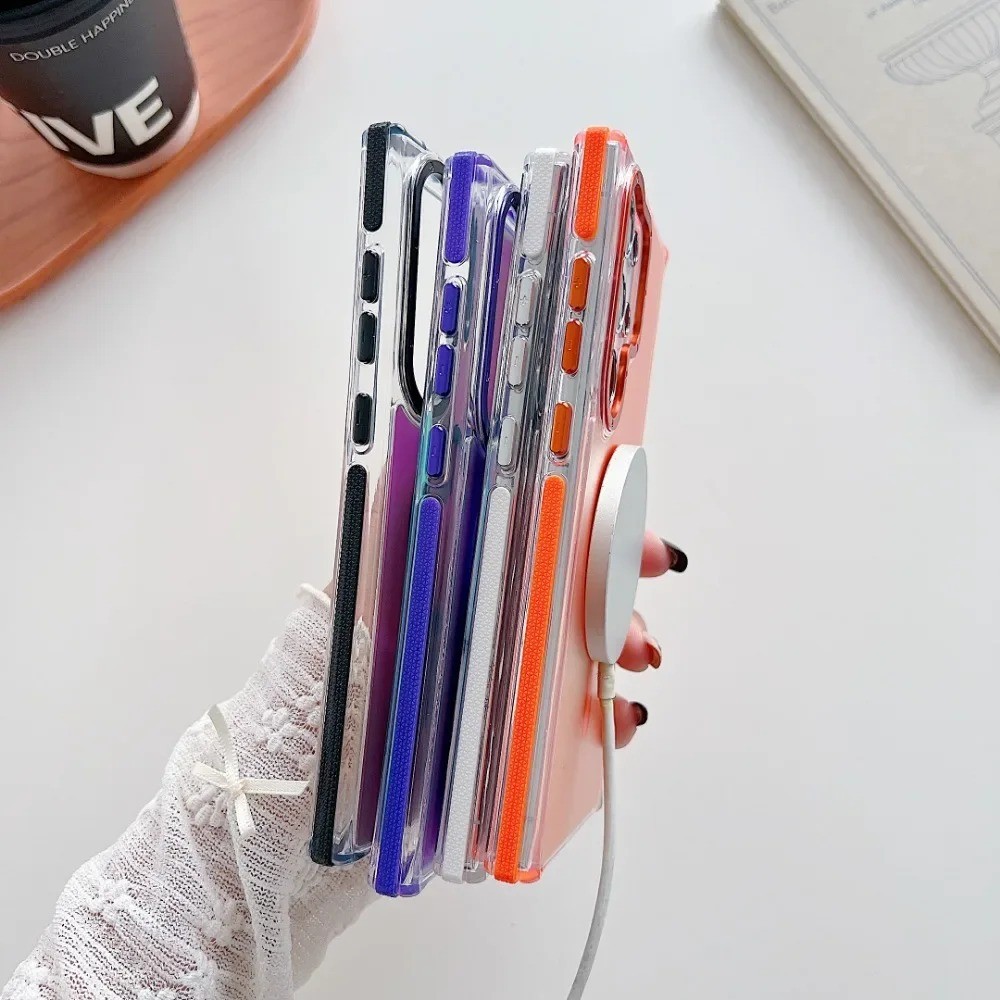 Ốp Điện Thoại Ống Kính Kim Loại Cho Samsung Galaxy S26 S25 S24 Ultra S23 Plus S25 FE Edge Sạc Không Dây Màu Bao