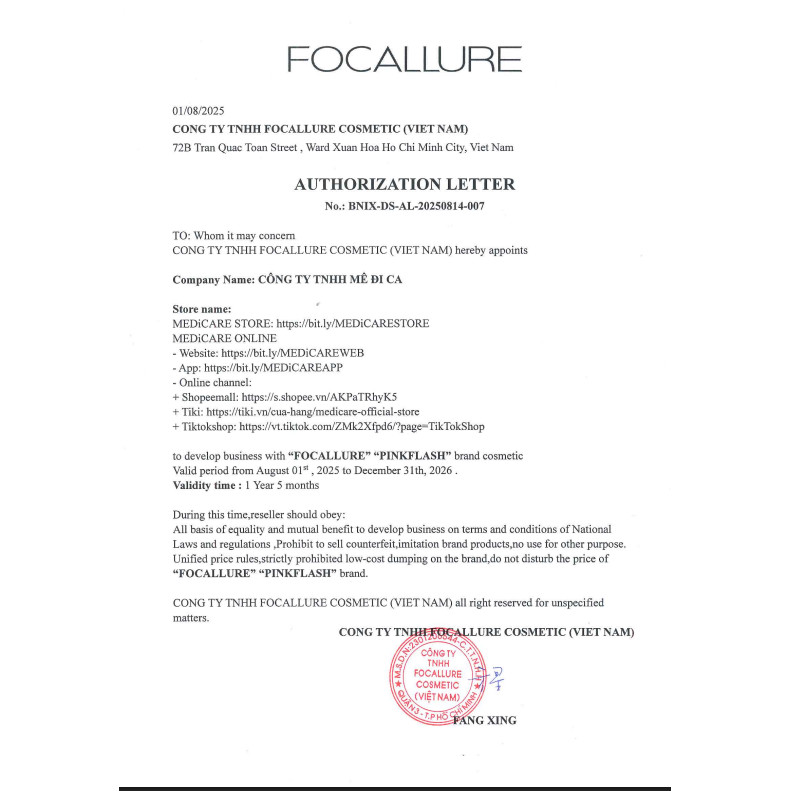 Phấn nền FOCALLURE dạng nén 6.8g