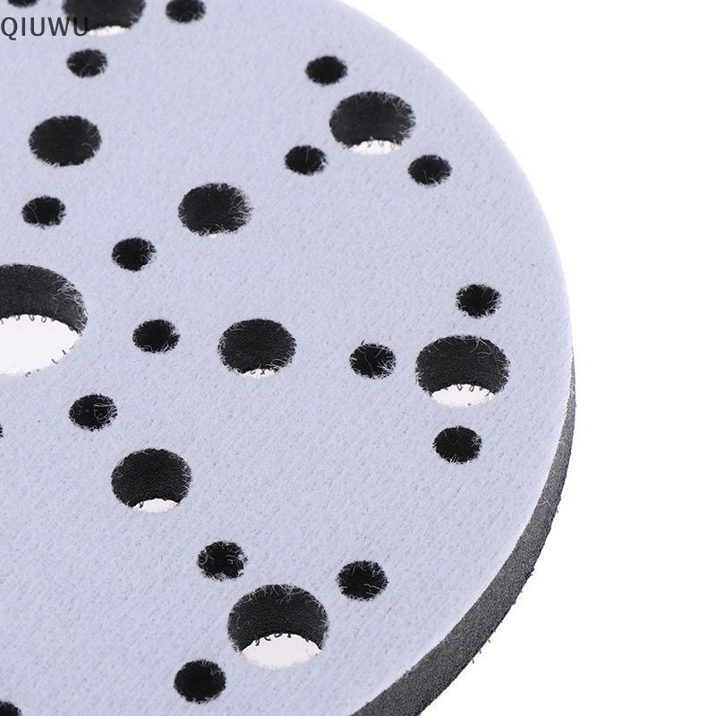 QIUWU 1 Tấm lót giao diện xốp mềm 49 lỗ 6 inch 150mm cho miếng chà nhám Móc vòng chà nhám Đĩa chà nhám Sander Baing Miếng đệm đệm.