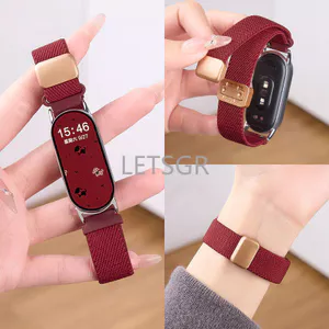 Dây đeo vòng Nylon từ tính mỏng cho Xiaomi Smart Band 10 9 8 NFC Dây đeo đồng hồ đeo tay đàn hồi cho Xiaomi Mi Band 10 Phụ kiện