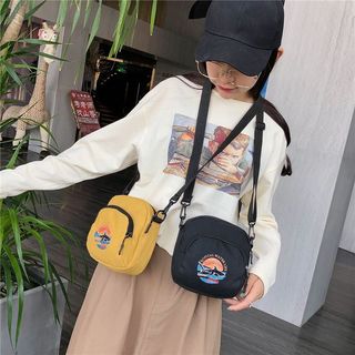 Nhật Bản Bông Tai Kẹp Chụp Đường Phố Túi Nữ ulzzang Thường Ngày Phù Hợp Với Hàn Quốc ins Sinh Viên Túi Vải Đeo Vai Túi Nhỏ