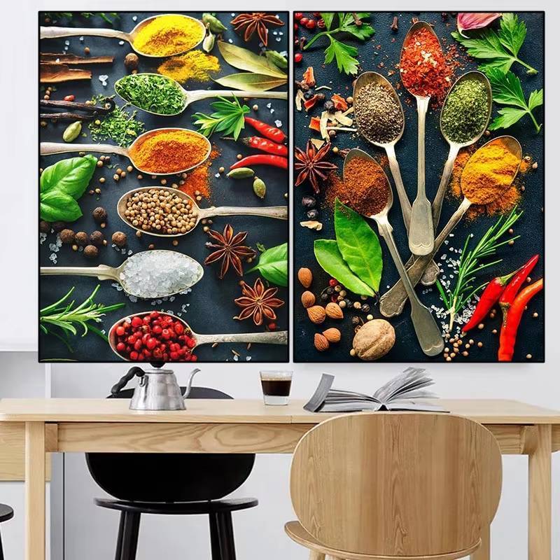 Thảo Dược Gia Vị Tranh Canvas - Bắc Âu Nhà Bếp Ăn Treo Tường Nghệ Thuật Trang Trí Nhà Nghệ Thuật Trang Trí Tường Nhà Canvas Poster
