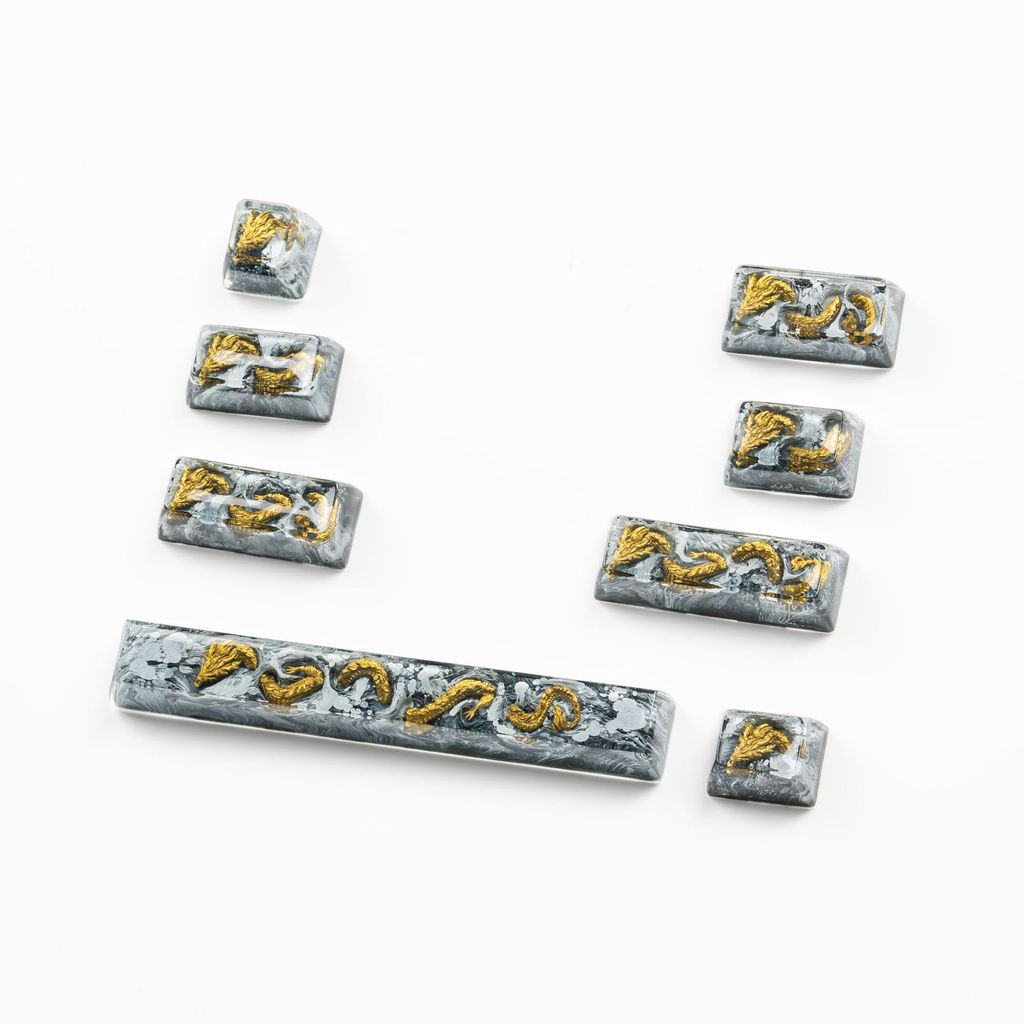 Keycap Artisan Rồng Vàng Resin Thủ Công Golden Dragon Series | KCAP - World of keycaps