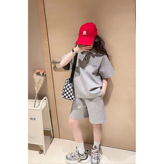 Bộ đồ polo cho bé gái phong cách Hàn Quốc – Set áo quần short mặc hè