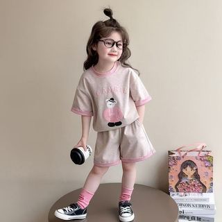 Set bé gái mùa hè dễ thương – Áo thun và quần short cotton mặc mát