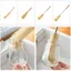 SUNKISSD Bàn chải làm sạch nhà bếp Trà cà phê Tay cầm bằng gỗ Máy làm sạch kính đa chức năng