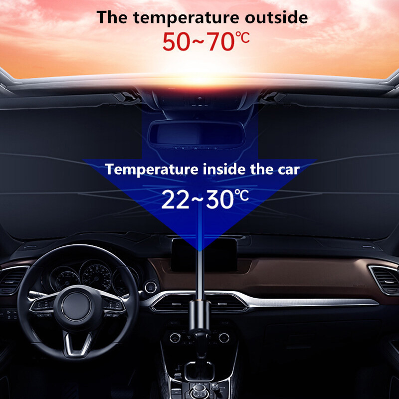Ô Tô Có Thể Gập Lại Ô Dù Kính Chắn Gió Khối Nhiệt UV Sun Shade Umbrella Cho Xe Mazda 3 6 GH Atenza CX5 2 Demio CX3 CX30 MX5 CX7 8 323 CX9 CX8 CX4 RX8 RX7 626