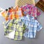 Trẻ Em Kiểm Tra Áo Sơ Mi Mùa Xuân Thu Cotton Ve Áo Cardigan Bé Trai Thời Trang Top 90-150 Kích Thước I5GY