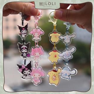 [MILOLI] 1Pcs GANTUNGAN SAN ACRYLIC Cute Keychain Ring Aksesoris Bag - F0265 - C. P0MP0MPURIN, GANCI ACRYLIC