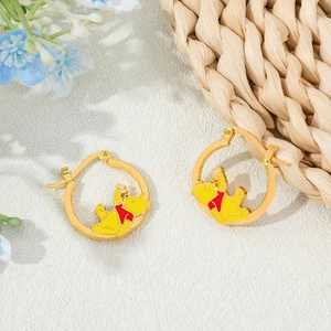 Hoạt Hình Winnie the Pooh Bông Tai Dễ Thương Niche Bông Tai cos Quần Áo Phụ Kiện Quà Tặng Bạn Gái