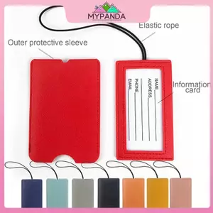 MYPANDA Thẻ hành lý di động Phụ kiện du lịch Vali da PU Nhận dạng tên Thẻ địa chỉ.