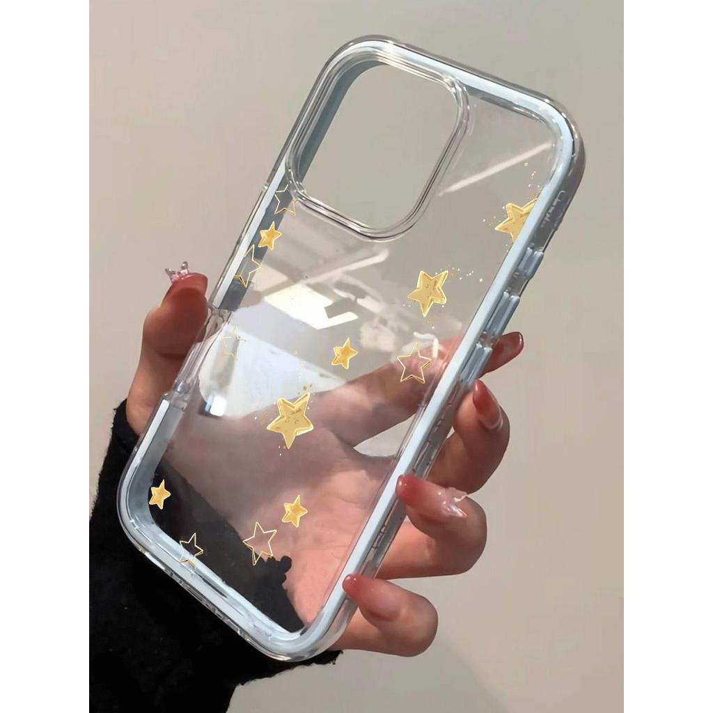Mạ vàng Star Track rải rác cho 16 trường hợp iPhone 17Air 3 trong 1 bezel 14 13 11Pro