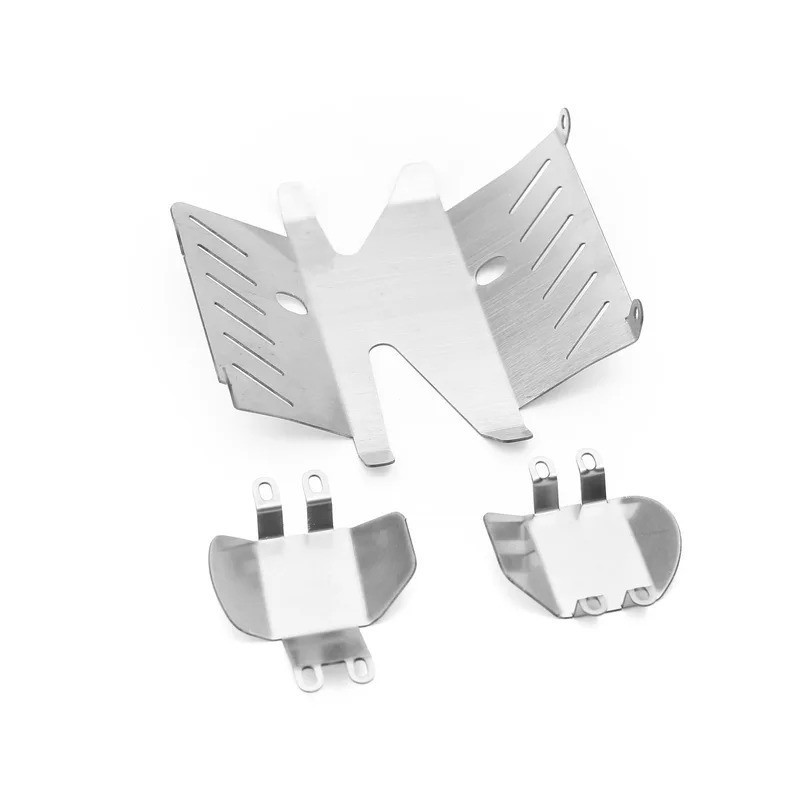Kim Loại Thép Không Gỉ Khung Xe Giáp Bảo Vệ Bảo Vệ Tấm Trượt Cho Tamiya CC-02 CC02 1 / 10 RC Xe Nâng Cấp Phần