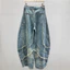 Quần Jeans Machete Mỹ Phong Cách Retro, Edges Thô, Nút Kim Loại