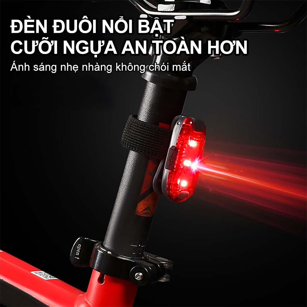 Đèn LED Đuôi Xe Đạp Kẹp Đèn Cảnh Báo An Toàn Mini Phía Sau Đèn Cảnh Báo Nhấp Nháy Chạy Bộ Cho Chạy Bộ chó, Đi Xe Đạp