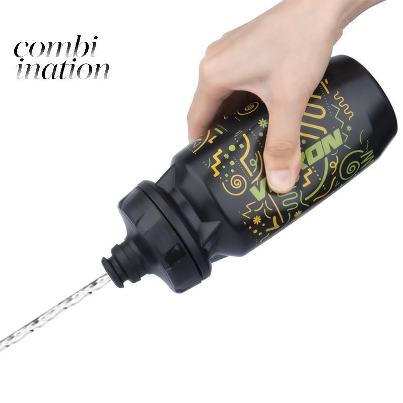 (TFT) VIARON 550ML Bình Nước Xe Đạp MTB Thể Dục Thể Thao Chống Rò Rỉ Chống Bụi Chống Rơi Ngoài Trời Chai Nhựa Uống Phụ Kiện MỚI