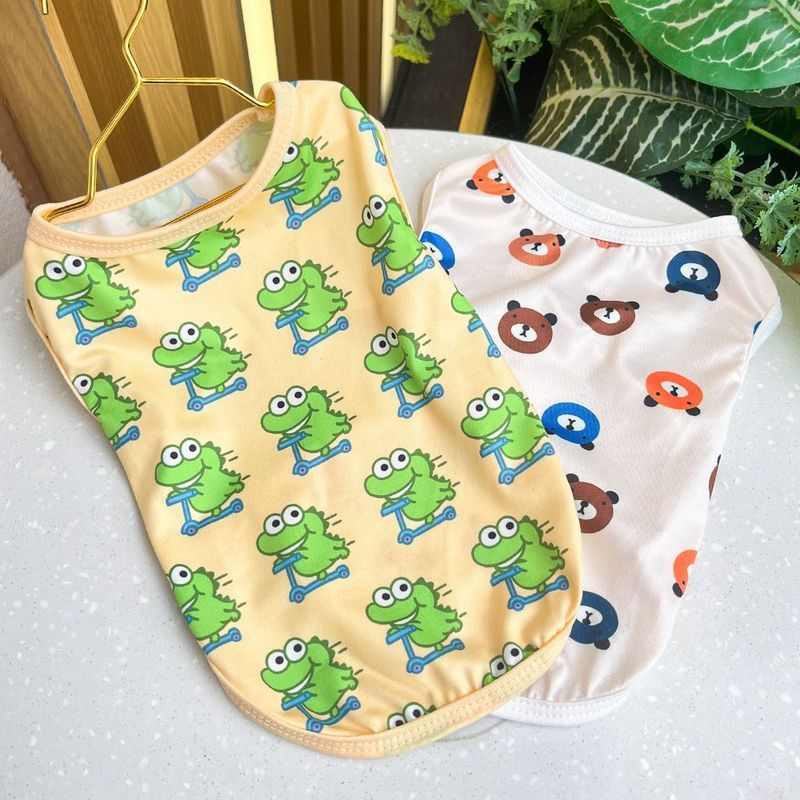 Mùa Xuân Mùa Hè Thu Vest Quần Áo Chó Nhỏ Vừa Chó Teddy Pomeranian Bichon Pháp Chiến Đấu Thú Cưng Quần Áo Phong Cách Thoáng Khí