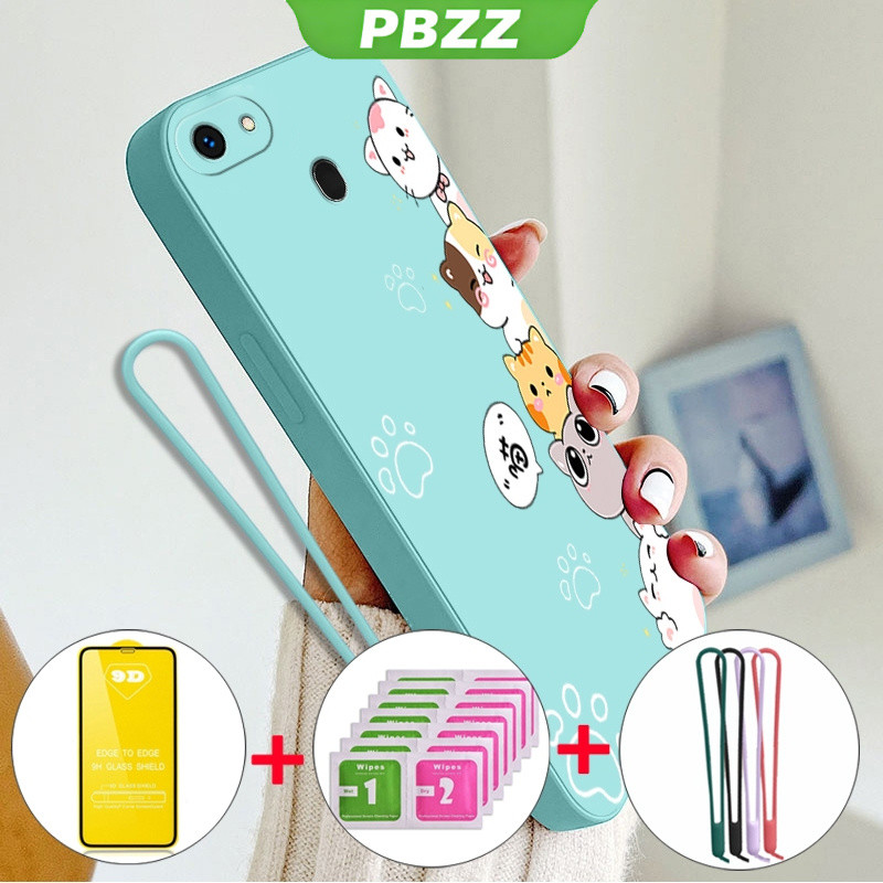 FOR ốp lưng Ốp cho OPPO F5 Oppo F7 Ốp điện thoại Ốp mềm Ốp silicon lỏng bảo vệ chống sốc thiết kế mới Mèo hoạt hình thẩm mỹ với màng mềm 9D ytmdzmm01