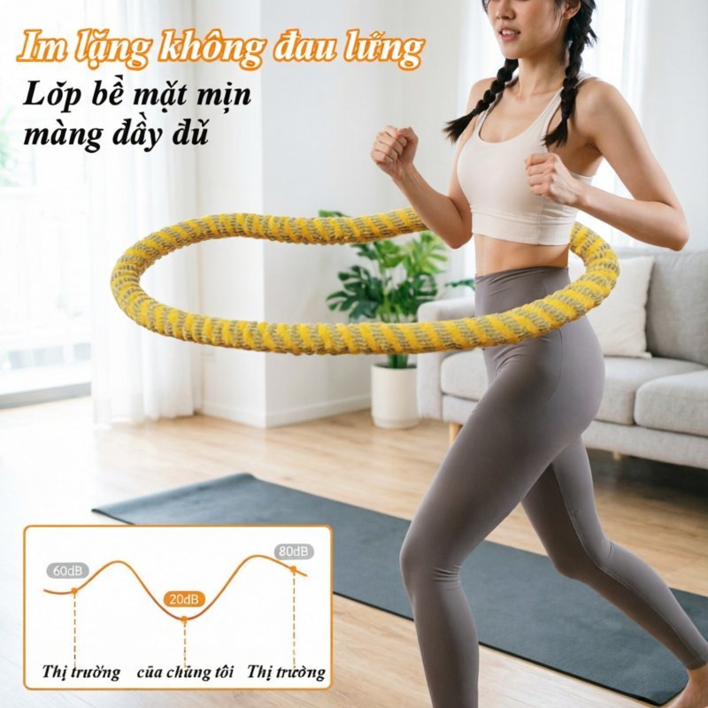 Vòng Lắc Eo Lò Xo Mềm Gập Được Tập Luyện Hiệu Quả An Toàn Dành Cho Người Lớn Phụ Nữ Sau Sinh