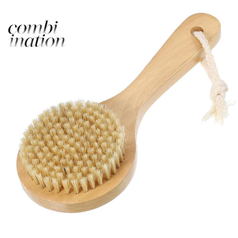 (TFT) 1 Cái Tẩy Tế Bào Chết Bằng Gỗ Massage Toàn Thân Bàn Chải Tắm Lông Tự Nhiên Bàn Chải Mềm Mại Phòng Tắm Nữ Người Đàn Ông Bàn Chải Chăm Sóc Da MỚI