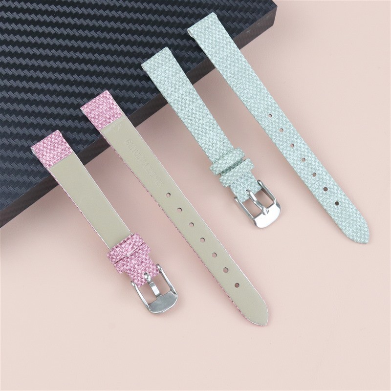 Dây đeo đồng hồ bằng da & vải siêu mỏng 8-24mm – Dây đeo đồng hồ bằng da lai mềm chống thấm nước 8 / 10 / 12 / 14 / 16 / 18 / 20 / 22 / 24mm Vòng đeo tay thay thế đa năng dành cho nam nữ