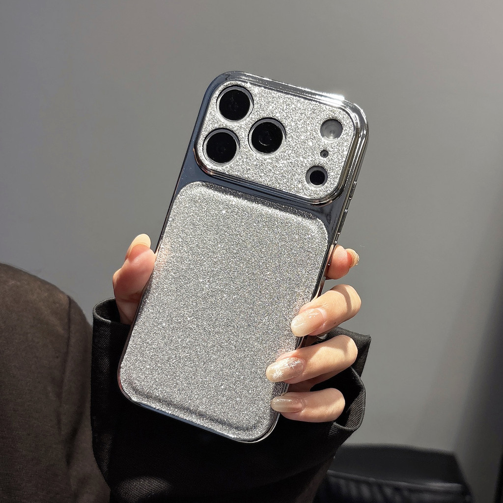 Ốp điện thoại mạ điện dạng bột lấp lánh cho IPhone 17 Pro Max 17Air 16 15 14 13 Vỏ bảo vệ chống sốc