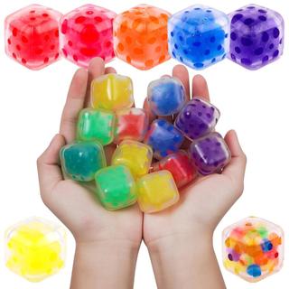 Ngẫu Nhiên 1 Mini Squishy Căng Thẳng Bóng Cầu Vồng Bóp Cảm Giác Fidget Đồ Chơi Bền Không Độc Hại Bóp Bóng saixit2vn