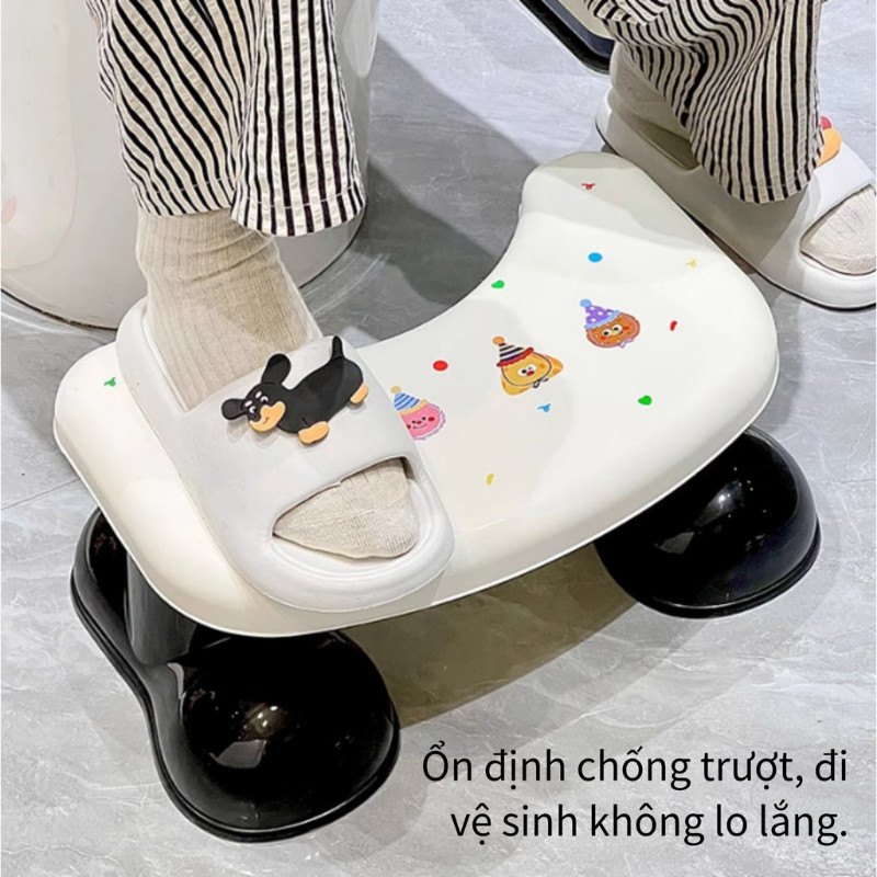 Ghế Kê Chân Nhà Vệ Sinh Đa Năng - Thiết Kế Nhỏ Gọn Chống Trượt, Chất Liệu Nhựa PP Cao Cấp Bền Bỉ Và An Toàn
