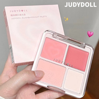 Đĩa Blusher Judydoll Đĩa Tất Cả Trong Một Dễ Dàng Tô Màu Kết Cấu Bột Mịn Nhiều Màu Phù Hợp Với Đĩa Blusher Di Động Trang Điểm Mặt