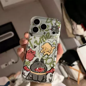 Thiên thần ma quỷ chóphù hợp với16vỏ ốp điện thoại iPhone17Air vỏ không gian14/13/11Pro