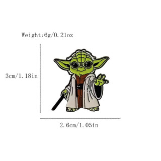6 Cái / bộ Dễ Thương Chiến Tranh Giữa Các Vì Sao Darth Vader Yoda Master Kim Loại Huy Hiệu Phim Thổ Cẩm Trang Trí Phụ Kiện