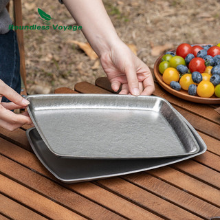 Bộ Đồ Ăn Cắm Trại Khay Vuông Chịu Nhiệt, Phù Hợp Gia Đình, Dã Ngoại & BBQ
