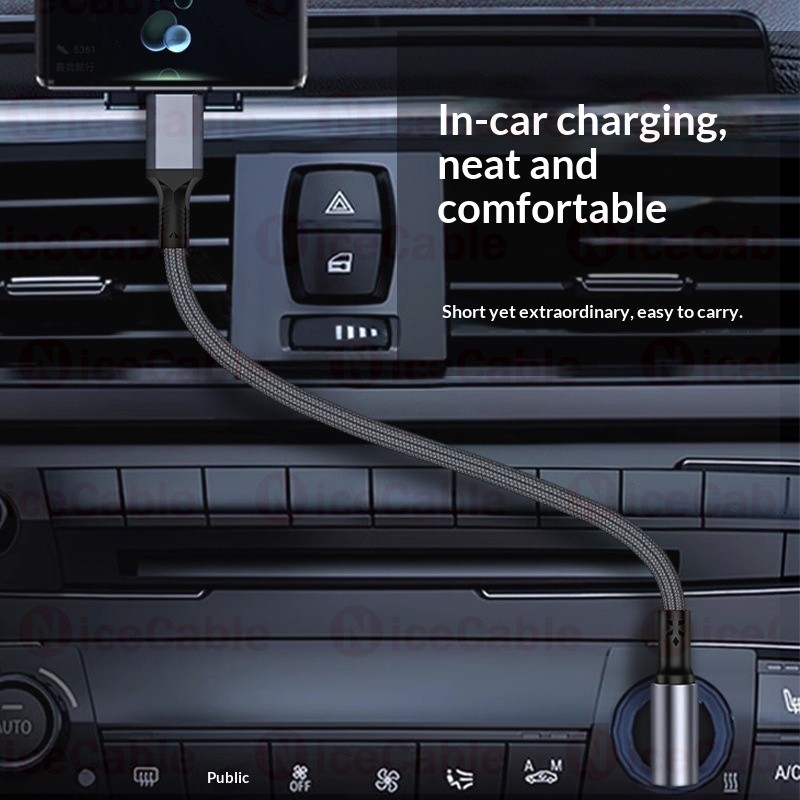 Thiết kế khuỷu tay âm thanh nổi Cáp USB / Type C sang Type C 20CM / 50CM Dây dữ liệu dệt cường độ cao 100W Cáp sạc siêu nhanh cho điện thoại / máy tính bảng / ngân hàng điện