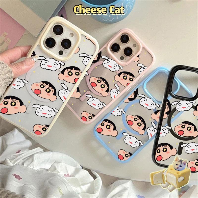 Chú chó con hoạt hình dễ thương Ốp điện thoại từ tính cho iPhone 11 12 13 14 15 16 17 Pro Max 7 Plus Xs Max Vỏ dễ thương