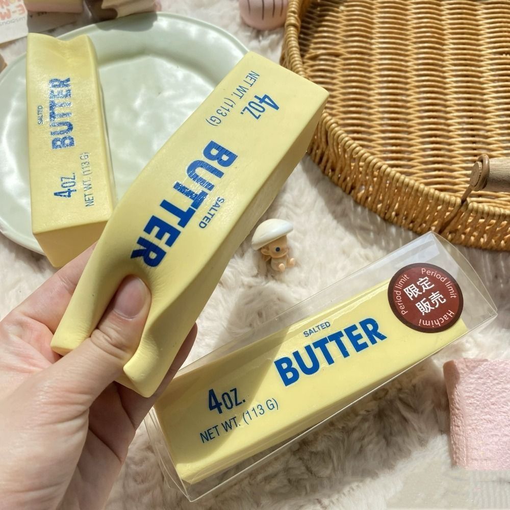 ASEGAID Butter Stick Đồ chơi ép, Quà tặng thư giãn giác quan Thanh bơ phục hồi chậm mềm mại, Tay giải phóng căng thẳng cầm tay 14,5cm Que bơ thực tế Trẻ em