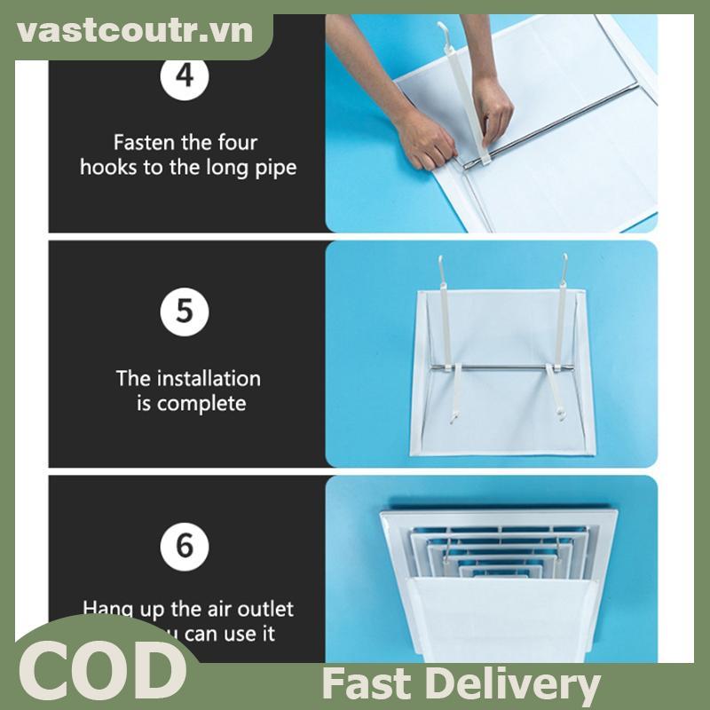 COUTR Trần Vuông Kính Chắn Gió Điều Hòa Không Khí Trung Tâm, Kính Chắn Gió Cửa Thoát Chống Thẳng, Móc Ổ Cắm Kính Chắn Gió VN