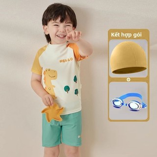 Đồ bơi bé trai 2 mảnh - áo tắm chống nắng nhanh khô họa tiết hoạt hình dễ thương