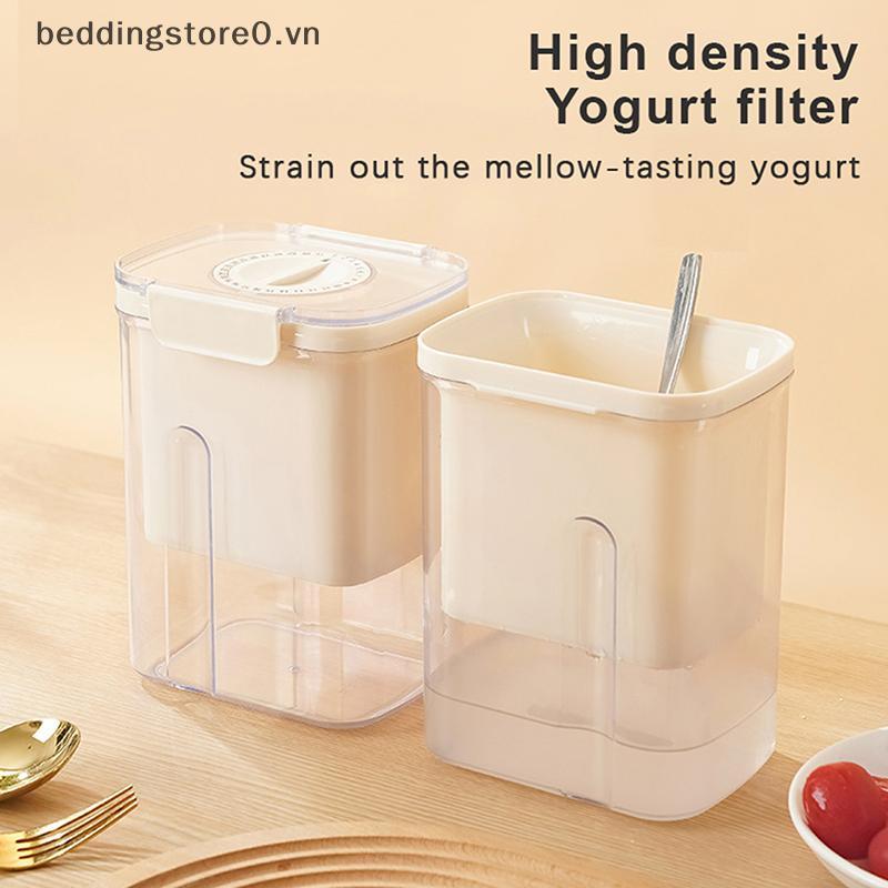 COD Sữa Chua Lọc Tự Chế Máy Làm Sữa Chua Hy Lạp Có Nắp Dụng Cụ Tách Whey Thép Không Gỉ Lọc Lưới Mịn Whey Tách Dụng Cụ MỚI