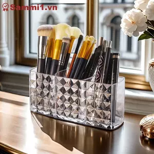 Hộp đựng cọ trang điểm ZK Acrylic đựng son môi và mỹ phẩm Trang điểm VN
