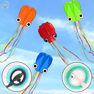 GHX 1 Bộ 3D Lập Thể Bạch Tuộc Diều Đồ Chơi Bay Cho Trẻ Em Nylon Ripstop Cá Diều Koi Bơm Hơi Trò Chơi Ngoài Trời Diều Mềm VN