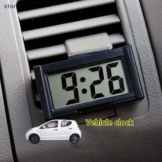 [Hộp lưu trữ] Bảng điều khiển ô tô Mini Kỹ thuật số Clo Xe tự dính với màn hình hiển thị ngày thời gian LCD Đẹp