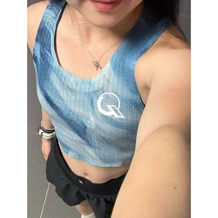 Q "Chromosome Half Waist Training Vest 2.0" Women's Running Vest High Elastic Marathon Sports wJYI