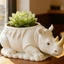 SA Rhinoceros Khuôn Silicon Cho Cốc Handmade Lọ Hoa Làm Sô Cô La