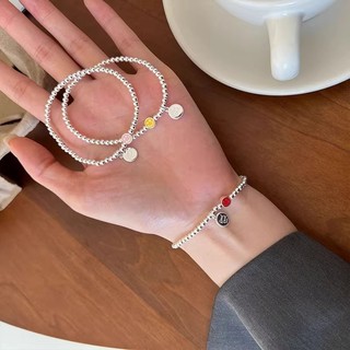 Phiên Bản Hàn Quốc Cầu Vồng Mặt Cười Chúc May Mắn Thẻ Vòng Hạt Vòng Tay Nữ ins Niche Thiết Kế Cảm Thấy Phong Cách Thoáng Mát Phù Hợp Với Mọi Trận Đấu