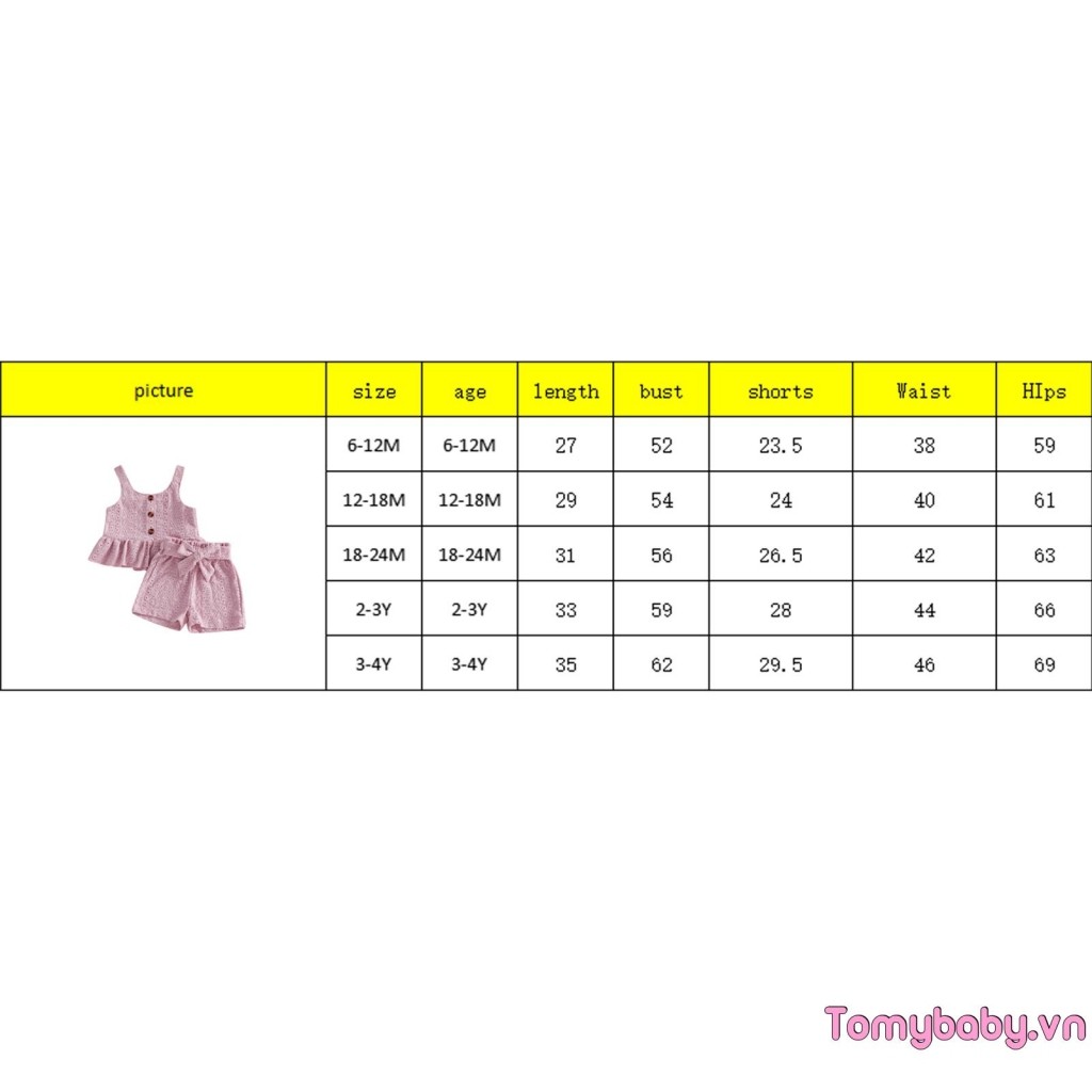 Bộ đồ mùa hè cho bé gái Bộ Áo hai dây rỗng + Quần short buộc dây chắc chắn Trang phục 2 món mùa hè