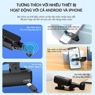 Tự động click Auto Clicker Nút bấm tự động để phát trực tiếp & chơi game, Nút bấm tự động màn hình cảm ứng di động với tốc độ có thể điều chỉnh